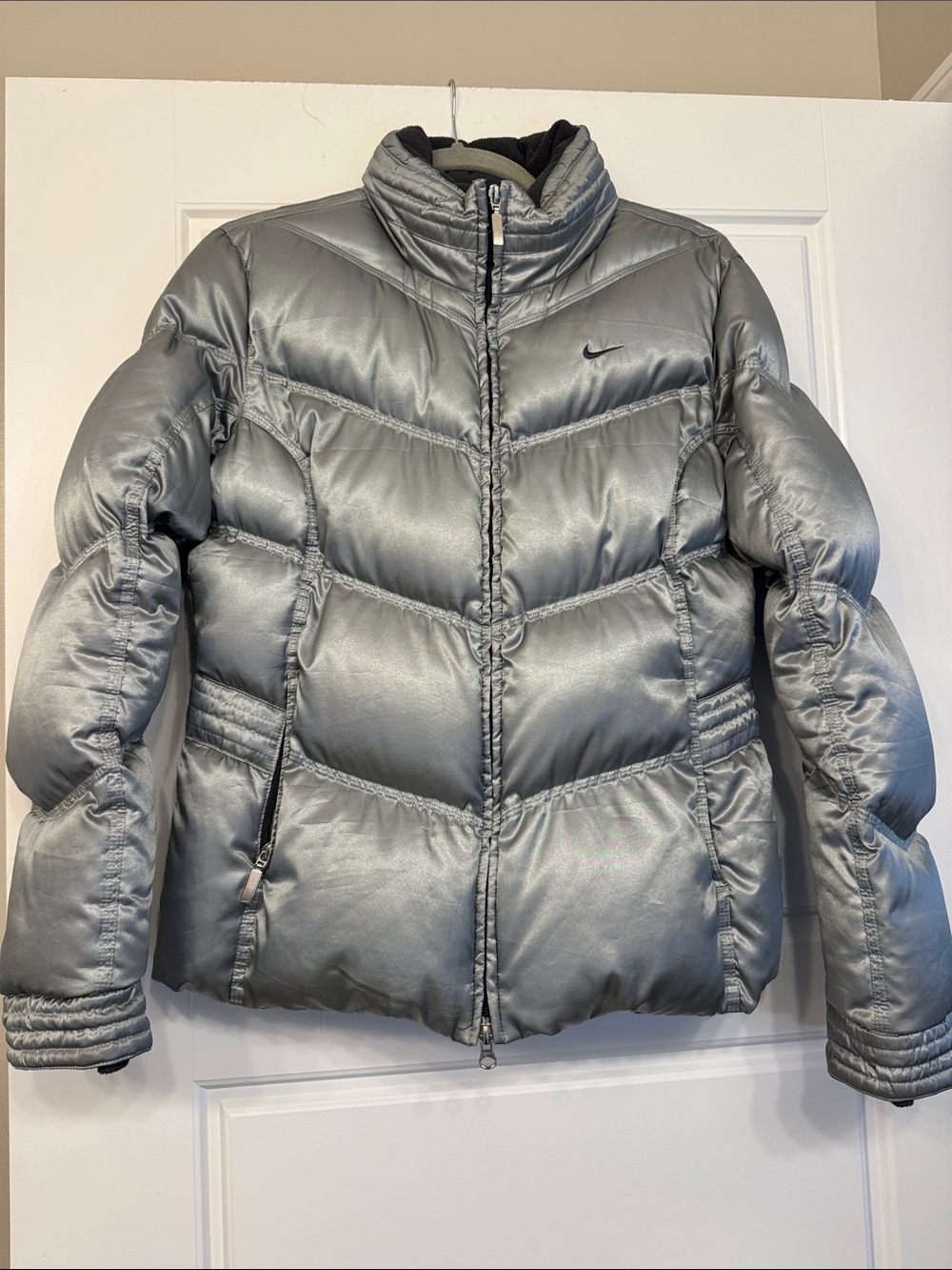 Nike Metallic Silver Women's Puffer Jacket